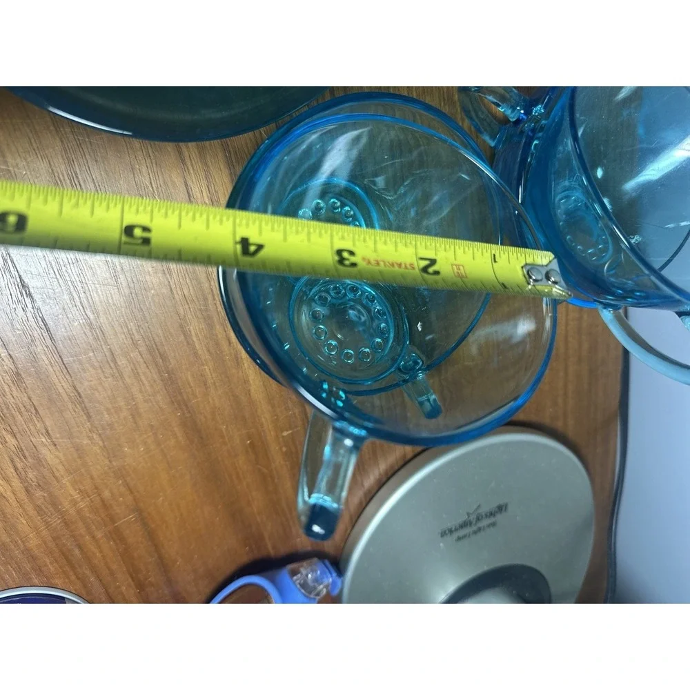 Hazel‎ Atlas Capri Hobnail Salad Plate Blue 6